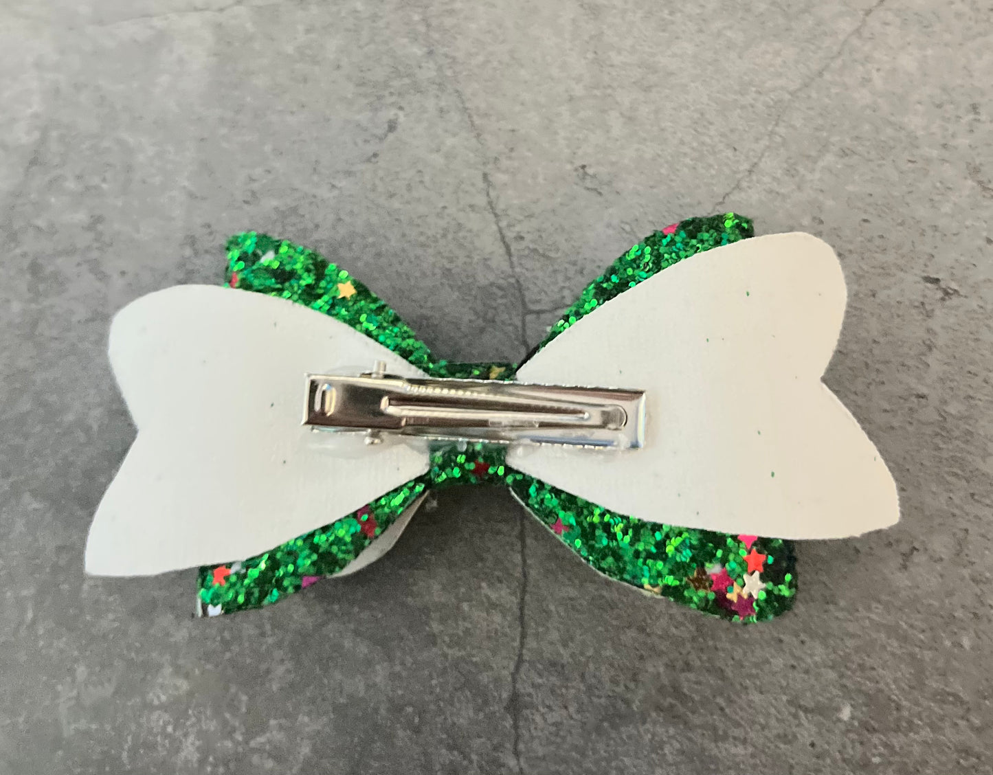 Handmade Hair Bow - Green