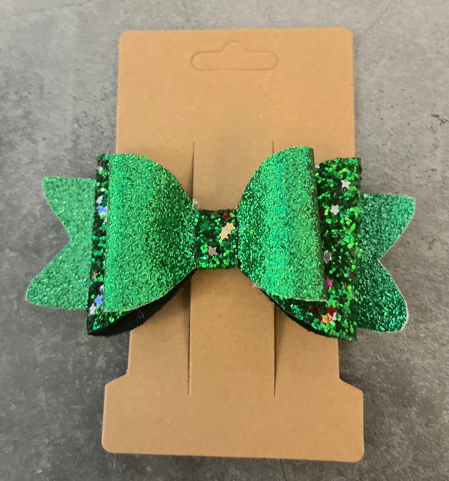 Handmade Hair Bow - Green