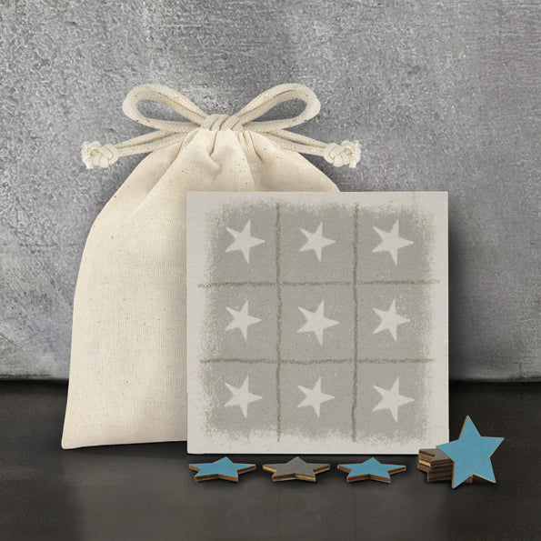 Noughts & Crosses Game - Blue Stars