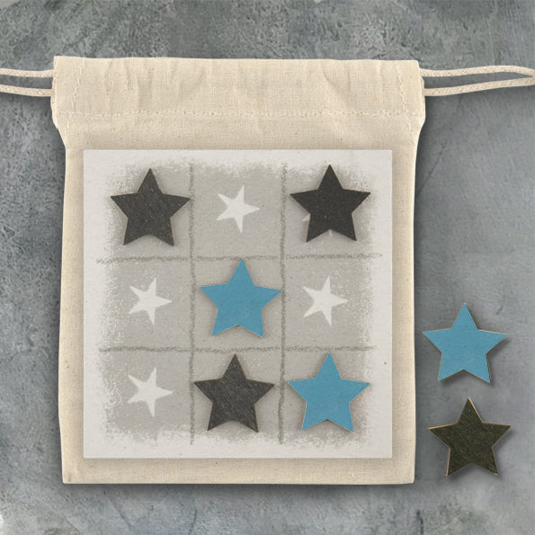 Noughts & Crosses Game - Blue Stars