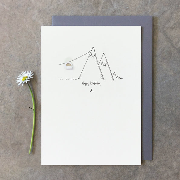 Happy birthday - Mountains and Ski Lift