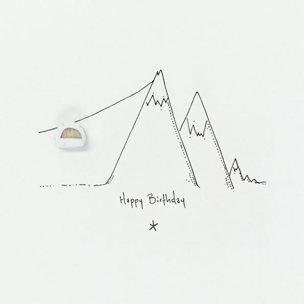 Happy birthday - Mountains and Ski Lift