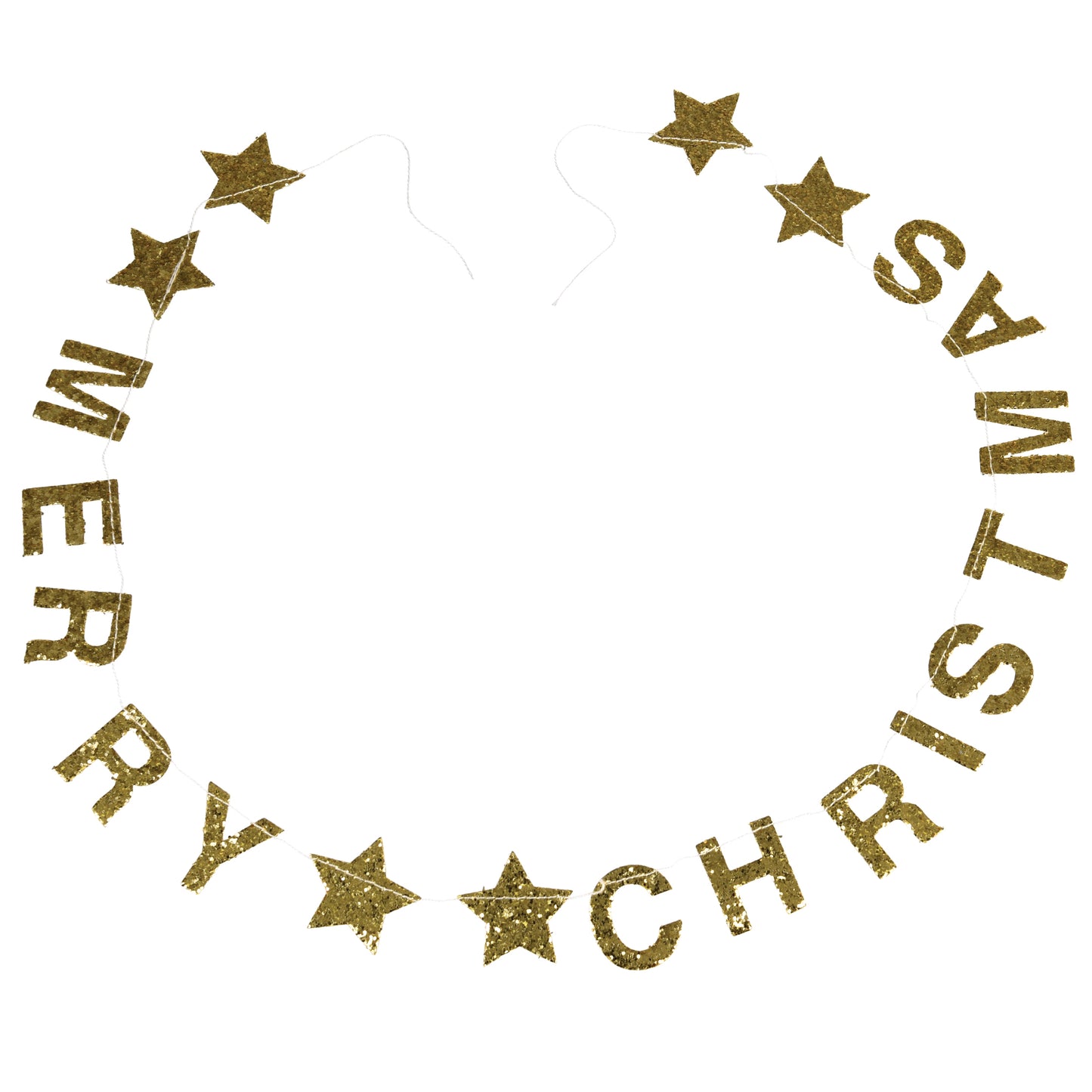 Gold Merry Christmas Garland