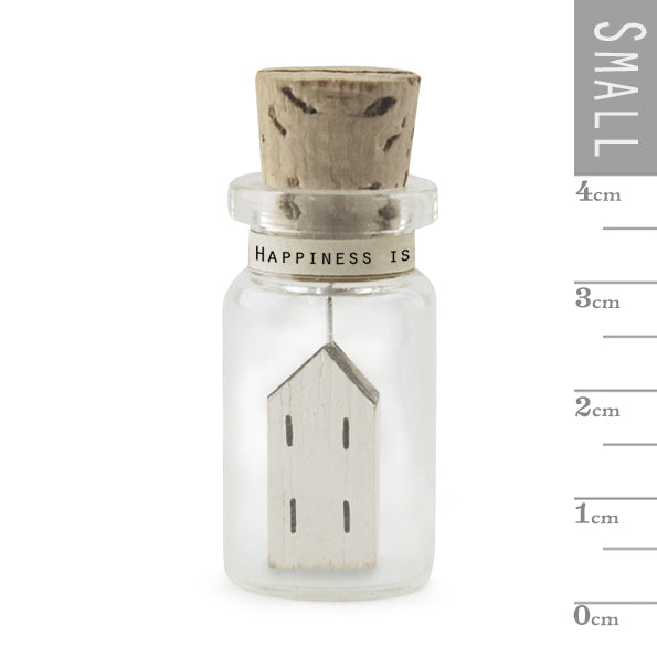 Glass Bottle - Happiness is Home.