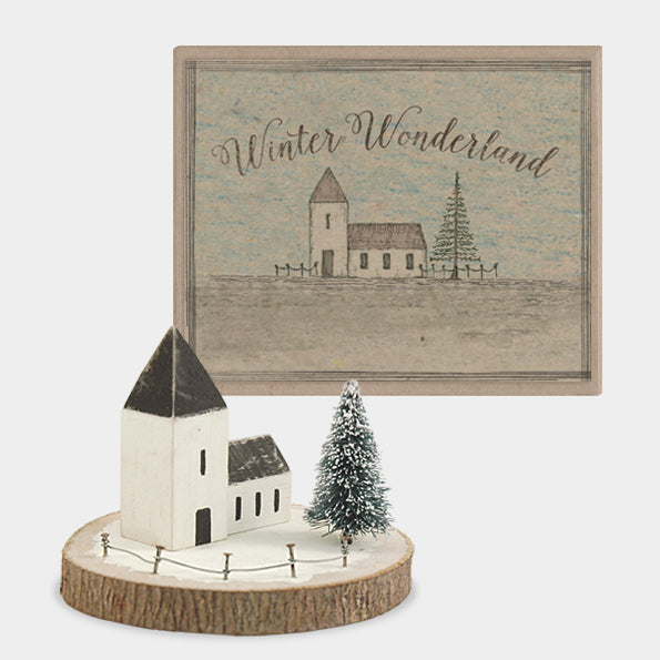 Snowy Church Winter Wonderland