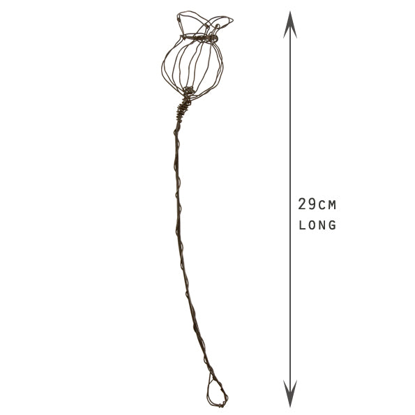 Wire Sprig Large - Poppy Head