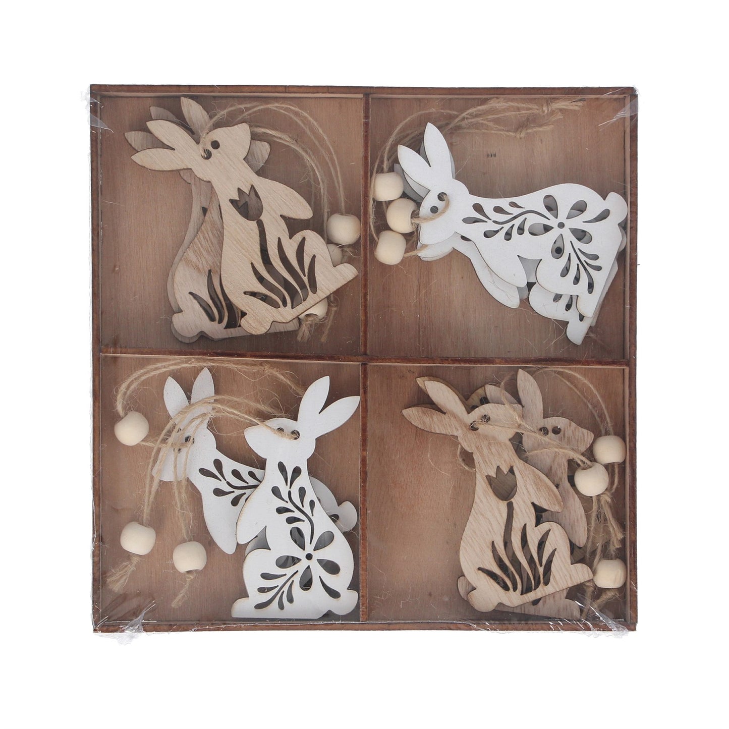 Fretwork Bunny Decorations - Box of 12