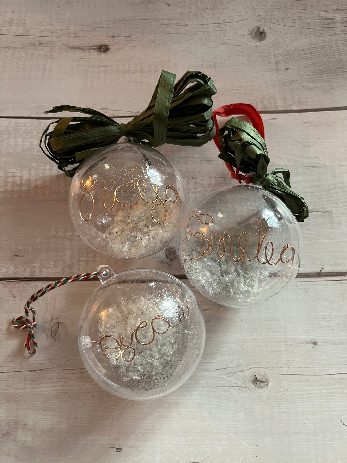 Personalised Wire Art Bauble