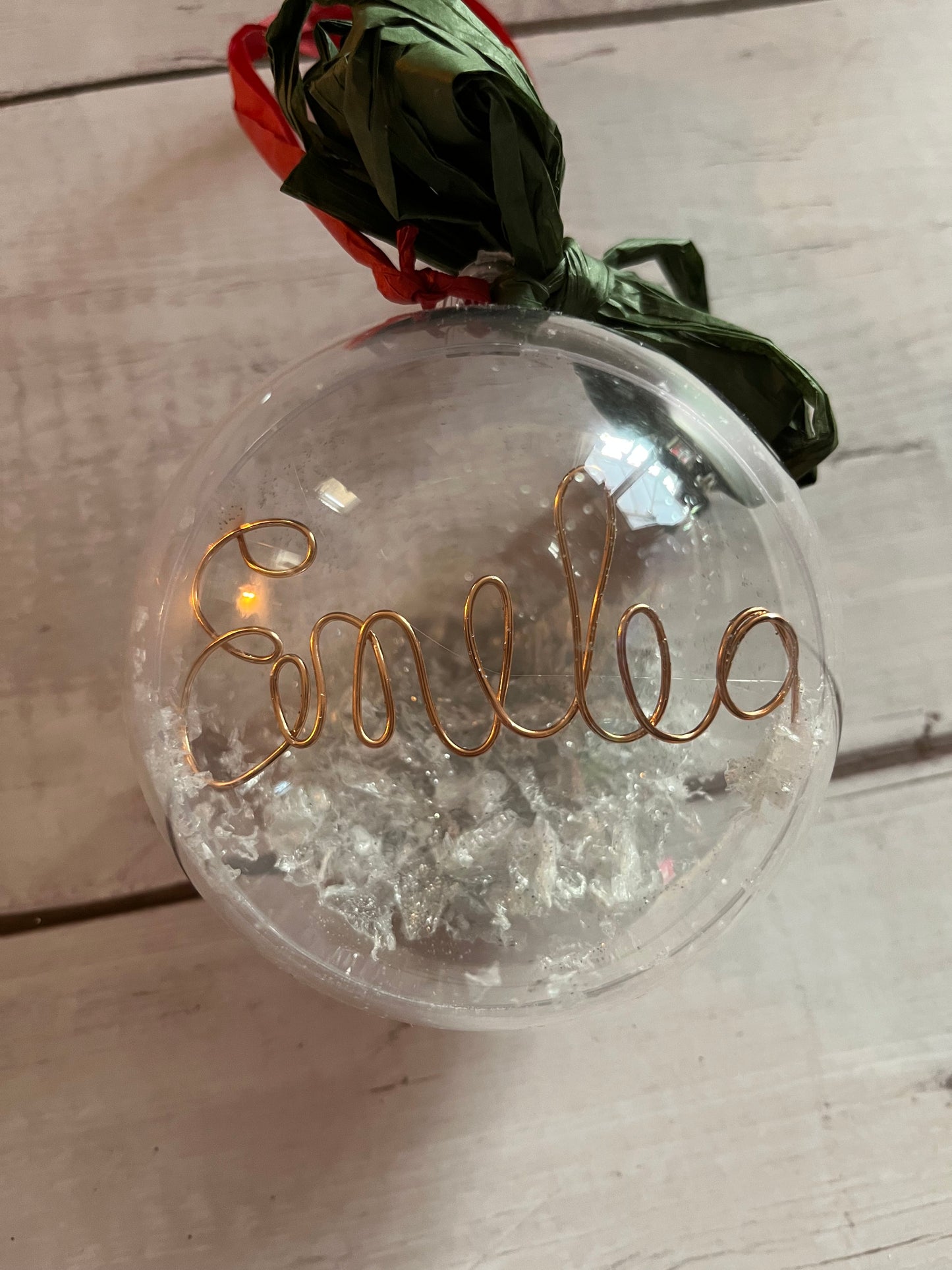 Personalised Wire Art Bauble
