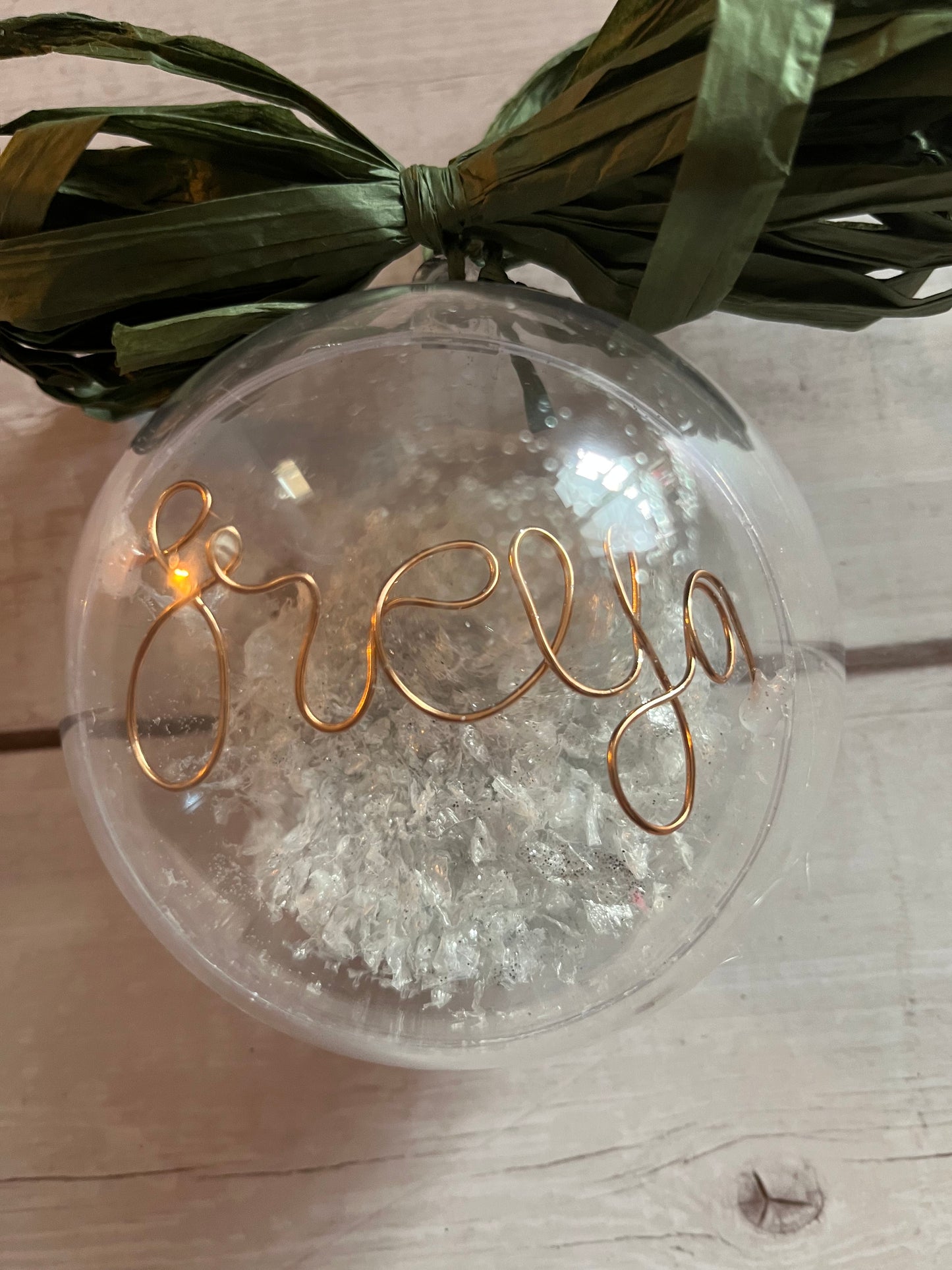 Personalised Wire Art Bauble
