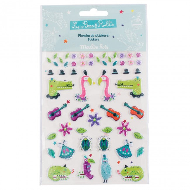 55 Pink flamingo stickers