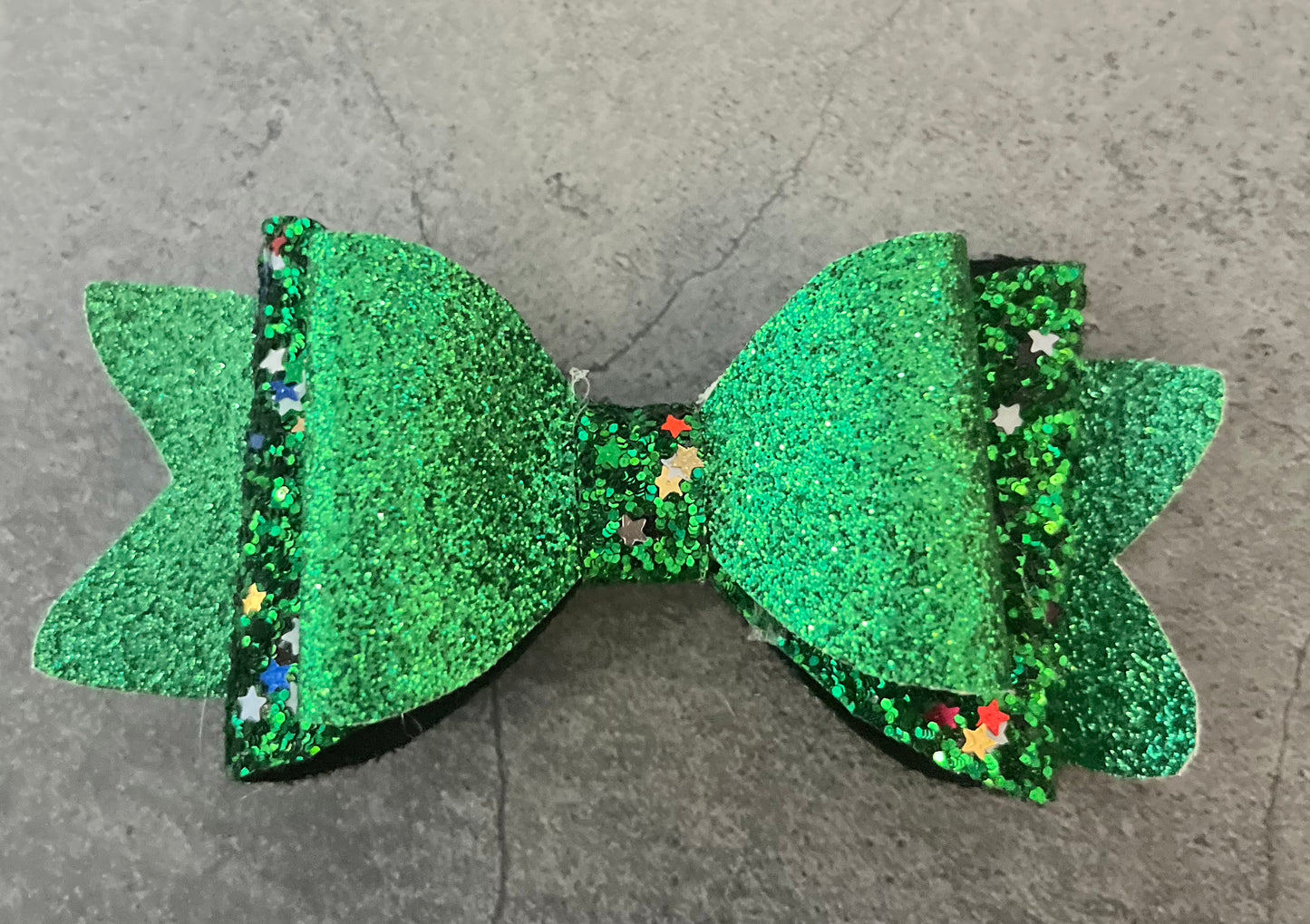 Handmade Hair Bow - Green