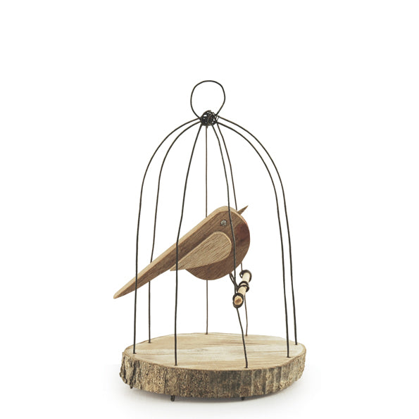 Naive Bird Rusty Wire Cage - Small