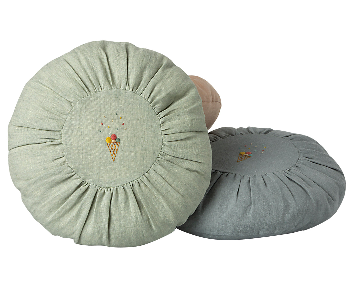 Maileg Round Ice Cream Cushion, Mint