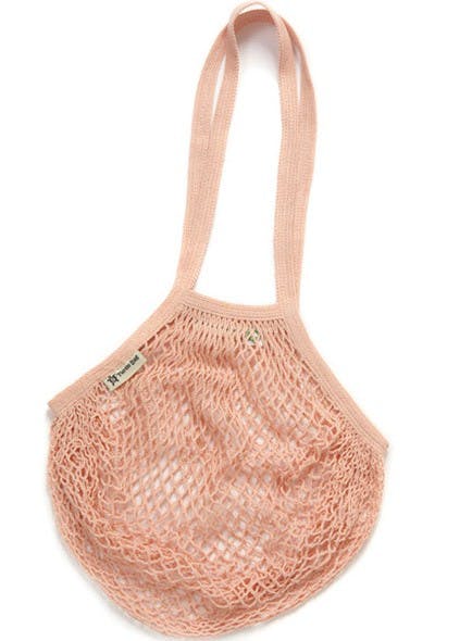 Long Handled String Bag - Blush