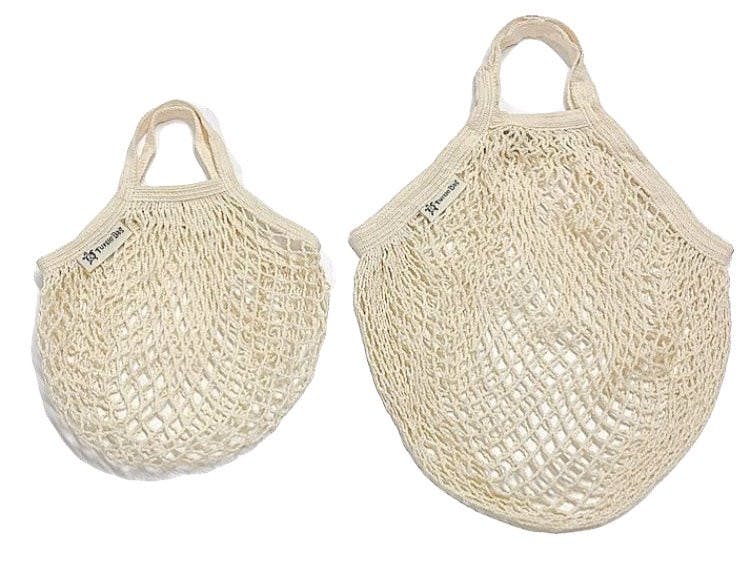Children's Short Handled String Bag - Natural