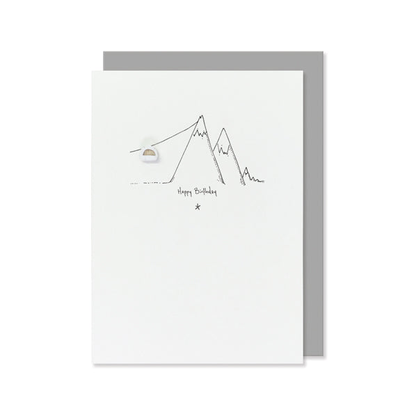 Happy birthday - Mountains and Ski Lift