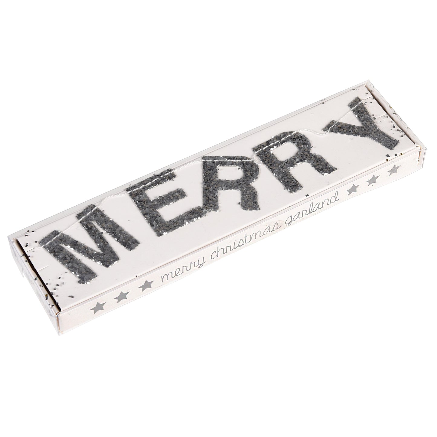 Silver Merry Christmas Garland