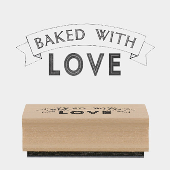 Rubber stamp - Baked with love