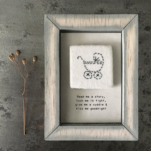 Embroidered Picture - Read me a story.