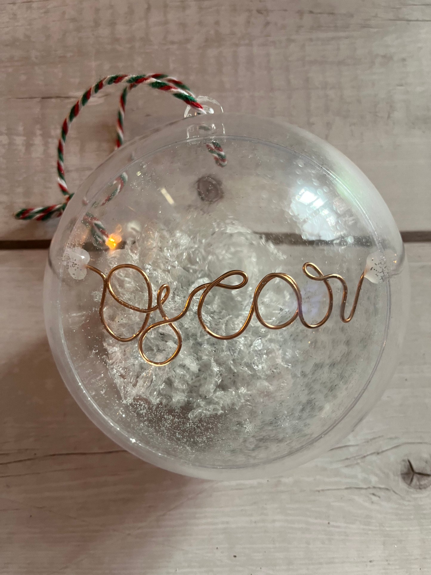 Personalised Wire Art Bauble
